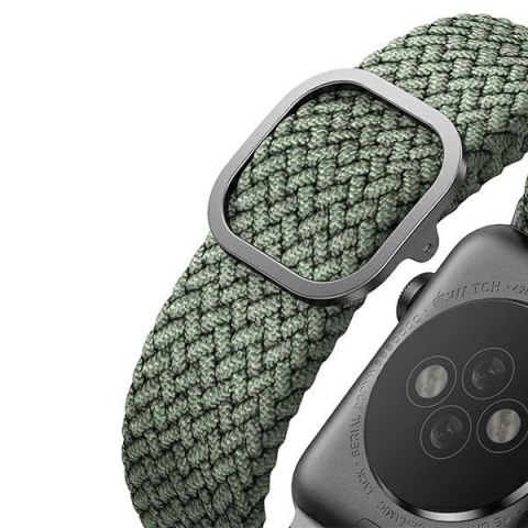 Pasek UNIQ Aspen Braided na Apple Watch 1/2/3/4/5/6/7/8/SE/SE2 40/38/41mm - zielony Pasek UNIQ Aspen Braided na Apple Watch 1/2/3/4/5/6/7/8/SE/SE2 40/38/41mm - zielony
