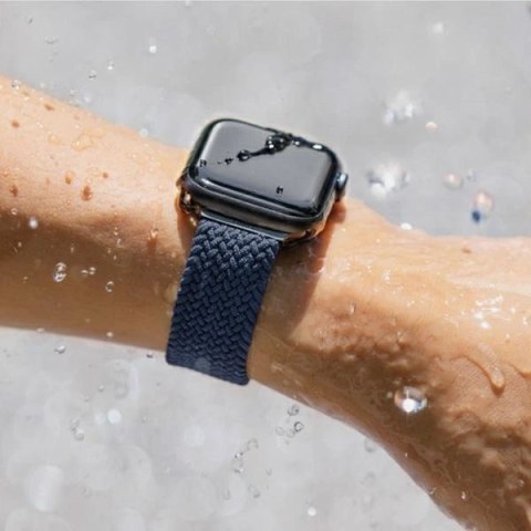 Pasek UNIQ Aspen Braided na Apple Watch 1/2/3/4/5/6/7/8/SE/SE2 40/38/41mm - zielony Pasek UNIQ Aspen Braided na Apple Watch 1/2/3/4/5/6/7/8/SE/SE2 40/38/41mm - zielony