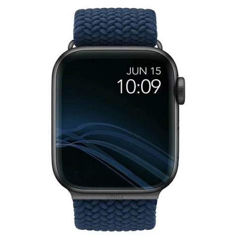 Pasek UNIQ Aspen Braided na Apple Watch 1/2/3/4/5/6/7/8/SE/SE2 44/42/45 mm - niebieski