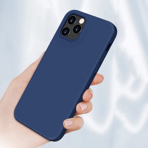 Silicone Case elastyczne silikonowe etui pokrowiec iPhone 13 Pro Max niebieski