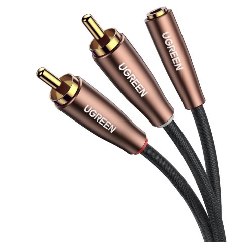 Ugreen kabel przewód audio 3,5 mm mini jack (żeński) - 2RCA (męski) 5m brązowy (AV198 60988) Ugreen kabel przewód audio 3,5 mm mini jack (żeński) - 2RCA (męski) 5m brązowy (AV198 60988)
