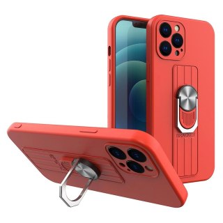 Ring Case silikonowe etui z uchwytem na palec i podstawką do Samsung Galaxy S20+ (S20 Plus) czerwony