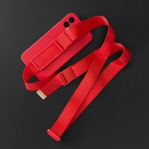 Rope case żelowe etui ze smyczą łańcuszkiem torebka smycz iPhone 12 różowy Rope case żelowe etui ze smyczą łańcuszkiem torebka smycz iPhone 12 różowy