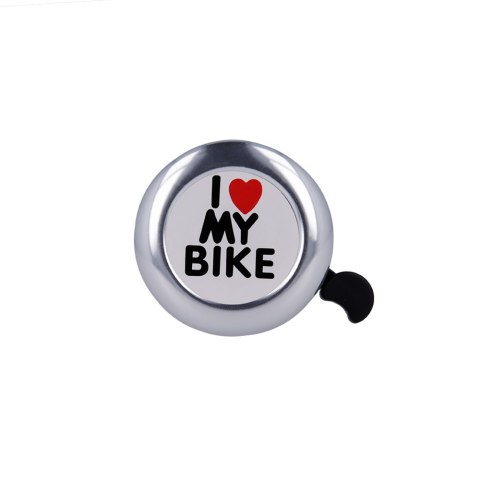 Dzwonek do roweru I love my bike srebrny Dzwonek do roweru I love my bike srebrny