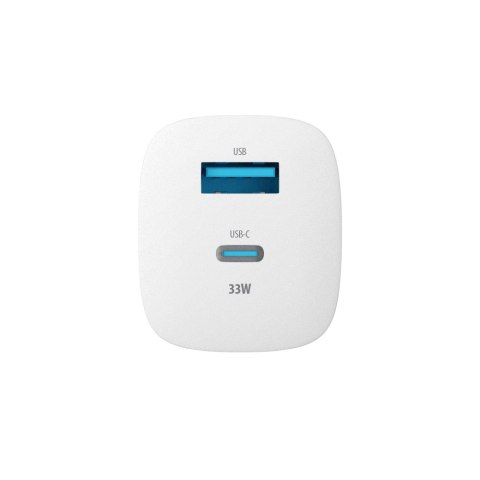 Forever ładowarka sieciowa GaN PD QC TC-05-33AC 1x USB-C + 1x USB 33W biała