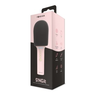 Forever mikrofon z głośnikiem Bluetooth BMS-500 różowy