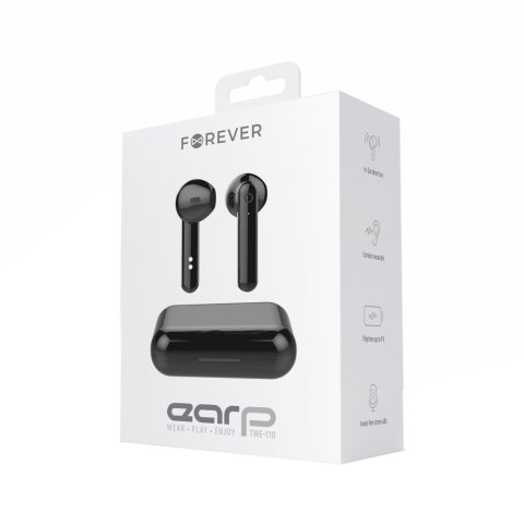 Forever słuchawki Bluetooth TWE-110 Earp z etui ładującym czarny