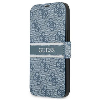 Guess etui do iPhone 13 Mini 5,4" GUBKP13S4GDBL niebieski book case 4G Stripe