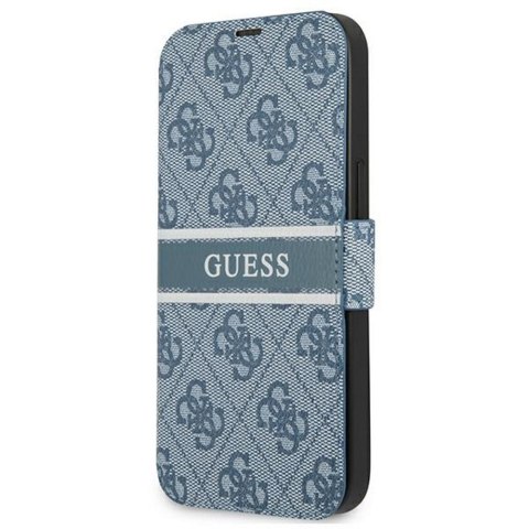 Guess etui do iPhone 13 Mini 5,4" GUBKP13S4GDBL niebieski book case 4G Stripe Guess etui do iPhone 13 Mini 5,4" GUBKP13S4GDBL niebieski book case 4G Stripe
