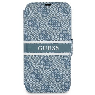 Guess etui do iPhone 13 Mini 5,4" GUBKP13S4GDBL niebieski book case 4G Stripe
