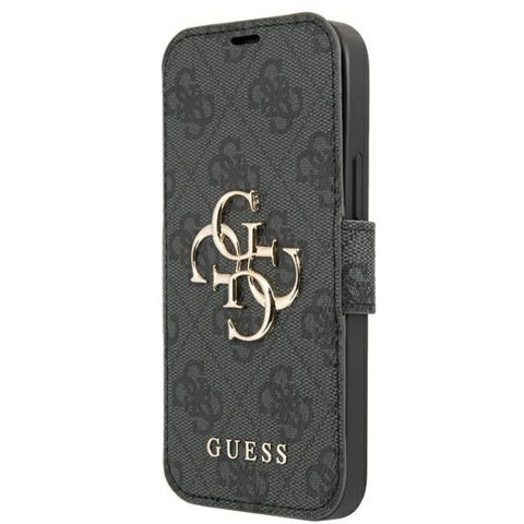 Guess etui do iPhone 13 Pro / 13 6,1" GUBKP13L4GMGGR szary book case 4G Big Metal Logo Guess etui do iPhone 13 Pro / 13 6,1" GUBKP13L4GMGGR szary book case 4G Big Metal Logo