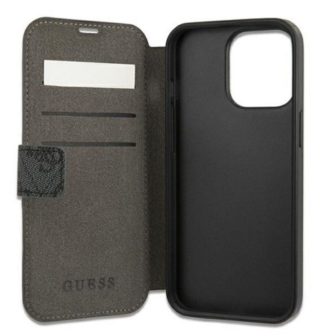 Guess etui do iPhone 13 Pro / 13 6,1" GUBKP13L4GMGGR szary book case 4G Big Metal Logo Guess etui do iPhone 13 Pro / 13 6,1" GUBKP13L4GMGGR szary book case 4G Big Metal Logo