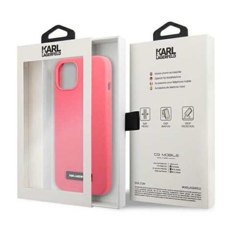 Karl Lagerfeld nakładka do iPhone 13 6,1" KLHCP13MSLMP1PI fuksja hard case Liquid Glitter Logo