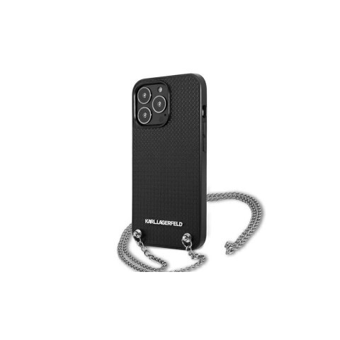 Karl Lagerfeld nakładka do iPhone 13 Pro 6,1" KLHCP13LPMK czarna hard case Chain Logo