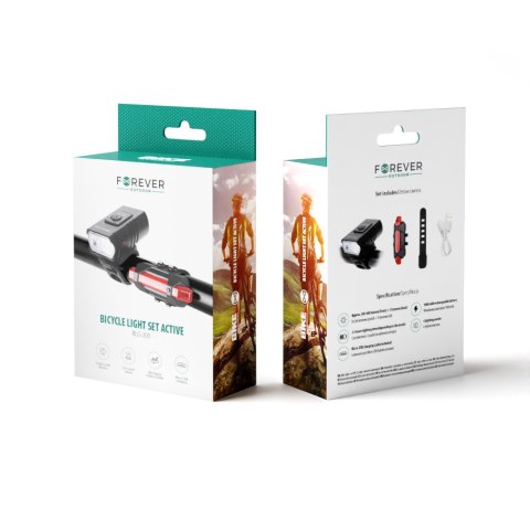 Zestaw lampek rowerowych Active BLG-200 Forever Outdoor Zestaw lampek rowerowych Active BLG-200 Forever Outdoor