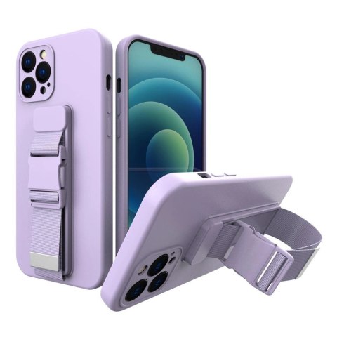 Rope case żelowe etui ze smyczą łańcuszkiem torebka smycz iPhone 13 fioletowy Rope case żelowe etui ze smyczą łańcuszkiem torebka smycz iPhone 13 fioletowy