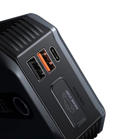 Baseus powerbank Power Starter Jump Starter urządzenie rozruchowe booster 20000mAh 12V (2000A / 1000A) + kable krokodylki czarny Baseus powerbank Power Starter Jump Starter urządzenie rozruchowe booster 20000mAh 12V (2000A / 1000A) + kable krokodylki czarny