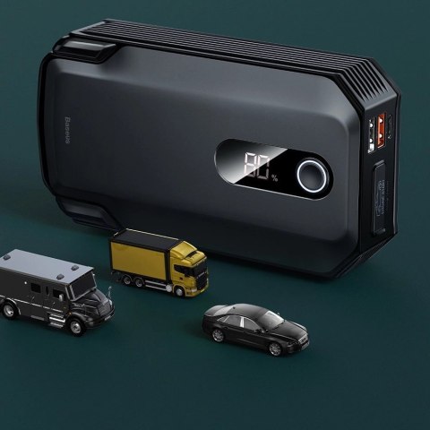 Baseus powerbank Power Starter Jump Starter urządzenie rozruchowe booster 20000mAh 12V (2000A / 1000A) + kable krokodylki czarny Baseus powerbank Power Starter Jump Starter urządzenie rozruchowe booster 20000mAh 12V (2000A / 1000A) + kable krokodylki czarny