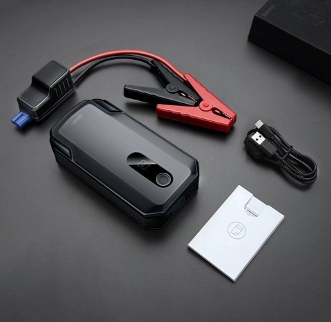 Baseus powerbank Power Starter Jump Starter urządzenie rozruchowe booster 20000mAh 12V (2000A / 1000A) + kable krokodylki czarny Baseus powerbank Power Starter Jump Starter urządzenie rozruchowe booster 20000mAh 12V (2000A / 1000A) + kable krokodylki czarny