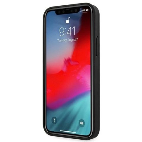 Etui Ferrari Off Track Leather Nylon Stripe na iPhone 12 Pro Max - czarne