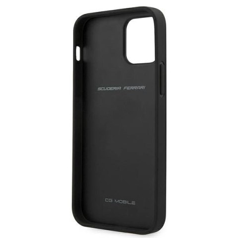 Etui Ferrari Off Track Leather Nylon Stripe na iPhone 12 Pro Max - czarne