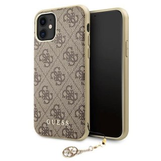 Etui Guess 4G Charms Collection na iPhone 11 / Xr - brązowe