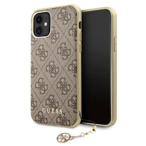 Etui Guess 4G Charms Collection na iPhone 11 / Xr - brązowe