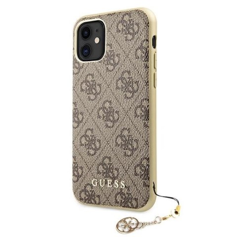 Etui Guess 4G Charms Collection na iPhone 11 / Xr - brązowe