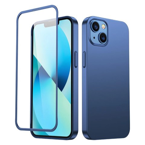 Joyroom 360 Full Case etui pokrowiec do iPhone 13 obudowa na tył i przód + szkło hartowane niebieski (JR-BP927 blue) Joyroom 360 Full Case etui pokrowiec do iPhone 13 obudowa na tył i przód + szkło hartowane niebieski (JR-BP927 blue)