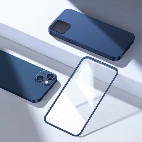 Joyroom 360 Full Case etui pokrowiec do iPhone 13 obudowa na tył i przód + szkło hartowane niebieski (JR-BP927 blue) Joyroom 360 Full Case etui pokrowiec do iPhone 13 obudowa na tył i przód + szkło hartowane niebieski (JR-BP927 blue)