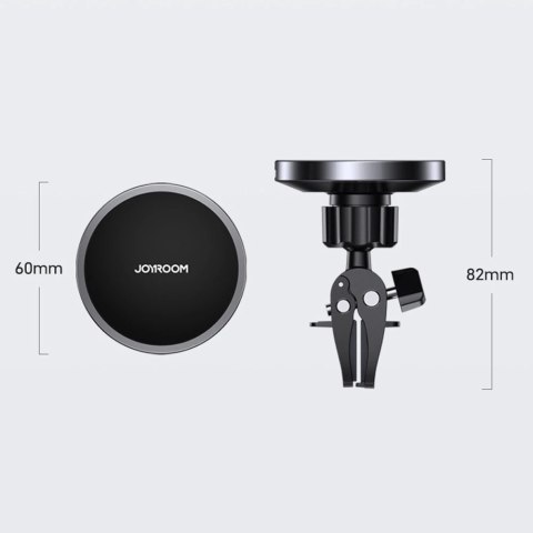 Joyroom samochodowy uchwyt magnetyczny bezprzewodowa indukcyjna ładowarka Qi 15 W (kompatybilna z MagSafe do iPhone) czarny (JR- Joyroom samochodowy uchwyt magnetyczny bezprzewodowa indukcyjna ładowarka Qi 15 W (kompatybilna z MagSafe do iPhone) czarny (JR-