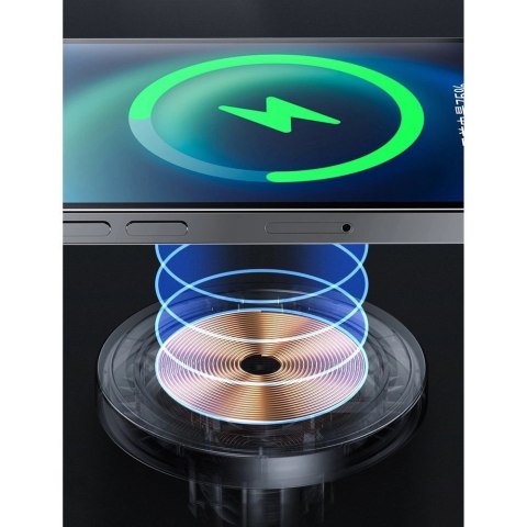 Joyroom samochodowy uchwyt magnetyczny bezprzewodowa indukcyjna ładowarka Qi 15 W (kompatybilna z MagSafe do iPhone) czarny (JR- Joyroom samochodowy uchwyt magnetyczny bezprzewodowa indukcyjna ładowarka Qi 15 W (kompatybilna z MagSafe do iPhone) czarny (JR-