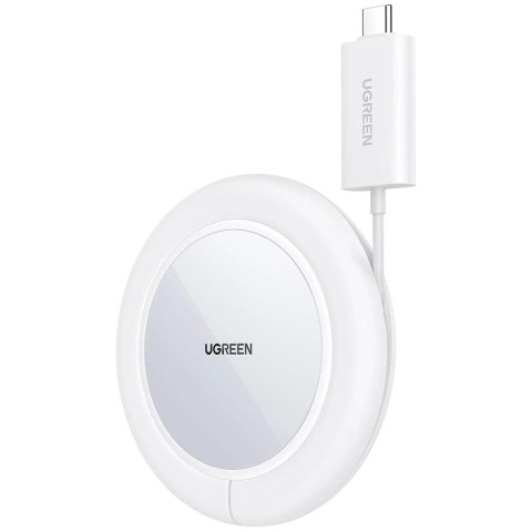 Ładowarka Ugreen CD245 40123 bezprzewodowa Qi / MagSafe 15W z kablem USB-C - biała Ładowarka Ugreen CD245 40123 bezprzewodowa Qi / MagSafe 15W z kablem USB-C - biała