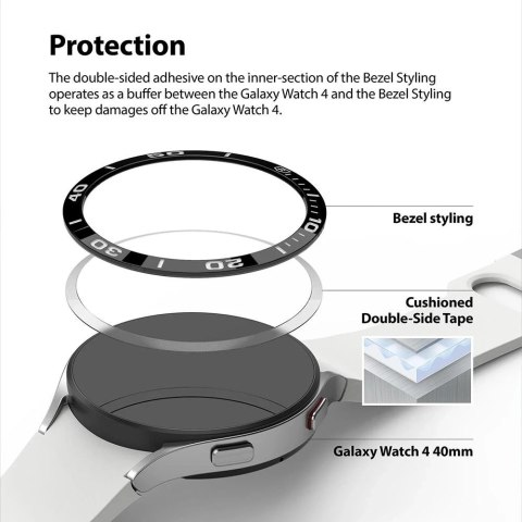 Ringke Bezel Styling etui ramka koperta pierścień Watch 6 / 5 / 4 (40mm) srebrny (stal nierdzewna) (GW4-40-42) Ringke Bezel Styling etui ramka koperta pierścień Watch 6 / 5 / 4 (40mm) srebrny (stal nierdzewna) (GW4-40-42)