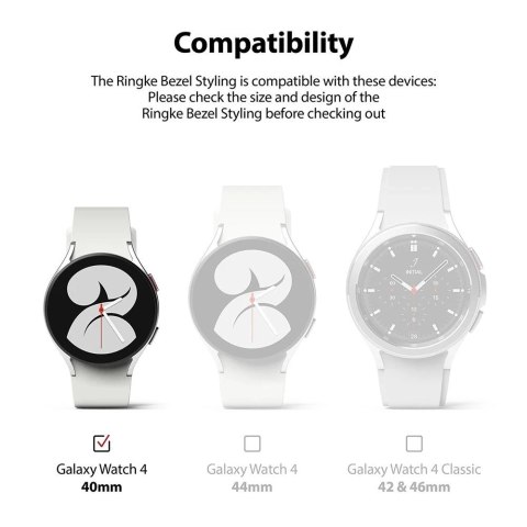 Ringke Bezel Styling etui ramka koperta pierścień Watch 6 / 5 / 4 (40mm) srebrny (stal nierdzewna) (GW4-40-42) Ringke Bezel Styling etui ramka koperta pierścień Watch 6 / 5 / 4 (40mm) srebrny (stal nierdzewna) (GW4-40-42)
