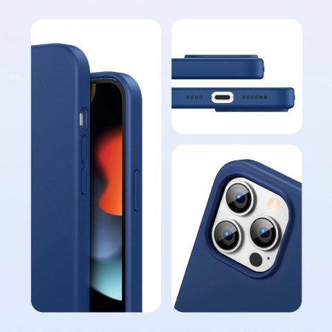 Ugreen Protective Silicone Case gumowe elastyczne silikonowe etui pokrowiec iPhone 13 Pro Max niebieski Ugreen Protective Silicone Case gumowe elastyczne silikonowe etui pokrowiec iPhone 13 Pro Max niebieski