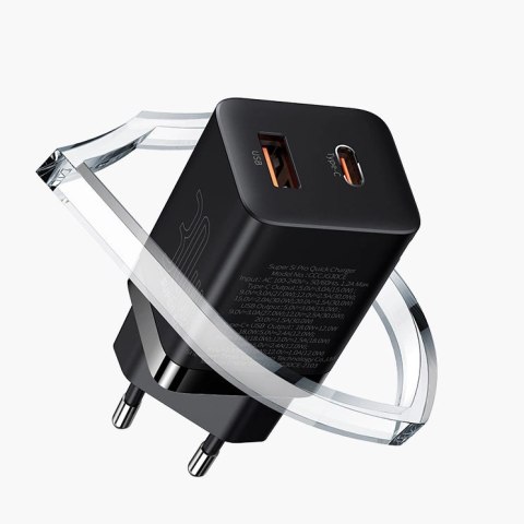 Baseus Super Si Pro szybka ładowarka USB / USB Typ C 30W Power Delivery Quick Charge czarny (CCSUPP-E01) Baseus Super Si Pro szybka ładowarka USB / USB Typ C 30W Power Delivery Quick Charge czarny (CCSUPP-E01)