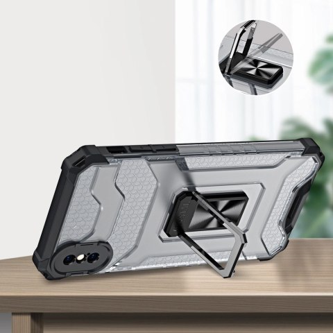 Crystal Ring Case pancerne hybrydowe etui pokrowiec + magnetyczny uchwyt iPhone XS Max niebieski Crystal Ring Case pancerne hybrydowe etui pokrowiec + magnetyczny uchwyt iPhone XS Max niebieski