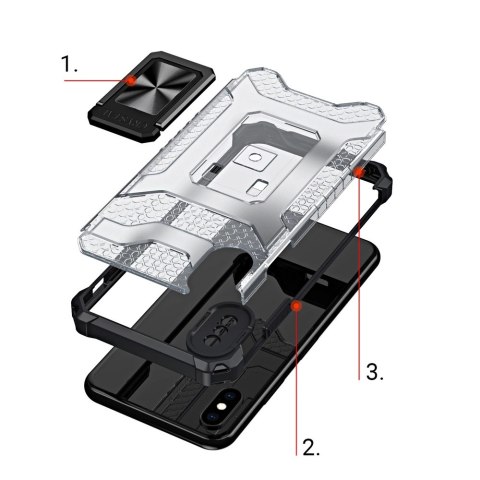 Crystal Ring Case pancerne hybrydowe etui pokrowiec + magnetyczny uchwyt iPhone XS Max niebieski Crystal Ring Case pancerne hybrydowe etui pokrowiec + magnetyczny uchwyt iPhone XS Max niebieski