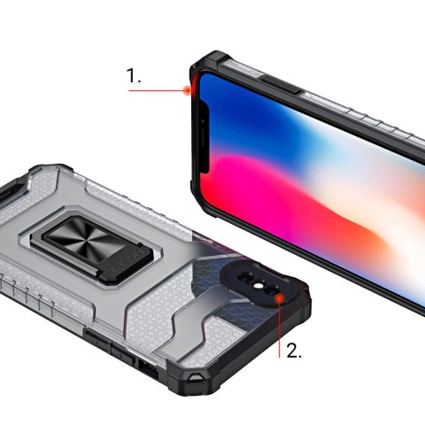 Crystal Ring Case pancerne hybrydowe etui pokrowiec + magnetyczny uchwyt iPhone XS Max zielony Crystal Ring Case pancerne hybrydowe etui pokrowiec + magnetyczny uchwyt iPhone XS Max zielony