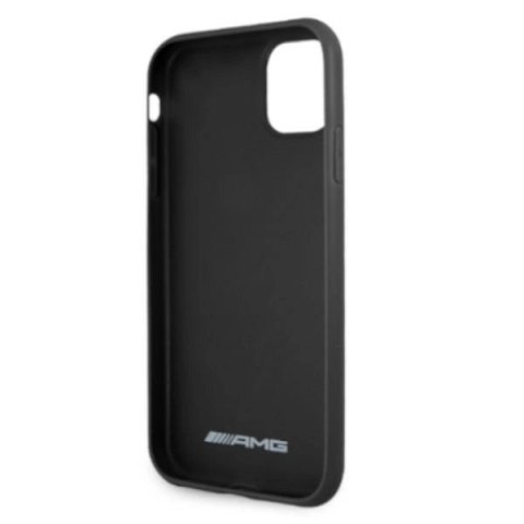 Etui AMG Leather Debossed Lines na iPhone 11 / Xr - czarne
