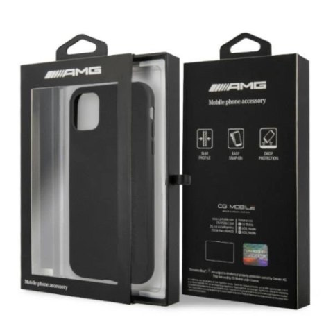 Etui AMG Leather Hot Stamped na iPhone 11 / Xr - czarne Etui AMG Leather Hot Stamped na iPhone 11 / Xr - czarne