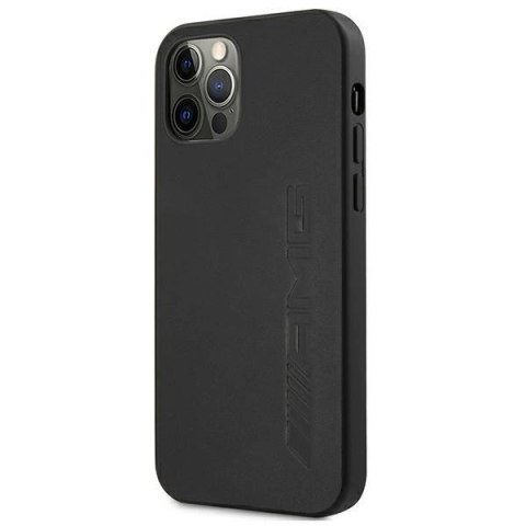 Etui AMG Leather Hot Stamped na iPhone 12 Pro Max - czarne