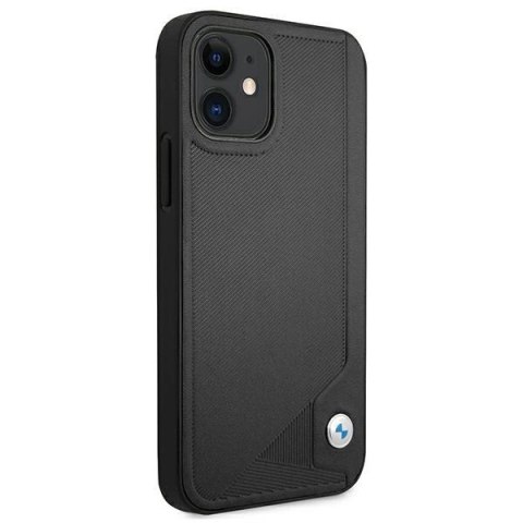 Etui BMW Leather Deboss na iPhone 12 mini - czarne