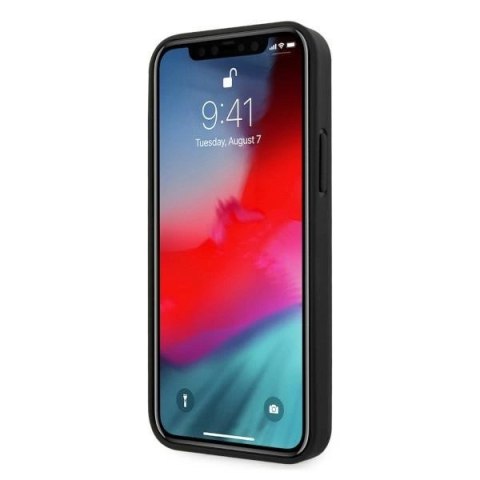 Etui BMW Leather Perforate Sides na iPhone 12 Pro Max - czarne Etui BMW Leather Perforate Sides na iPhone 12 Pro Max - czarne