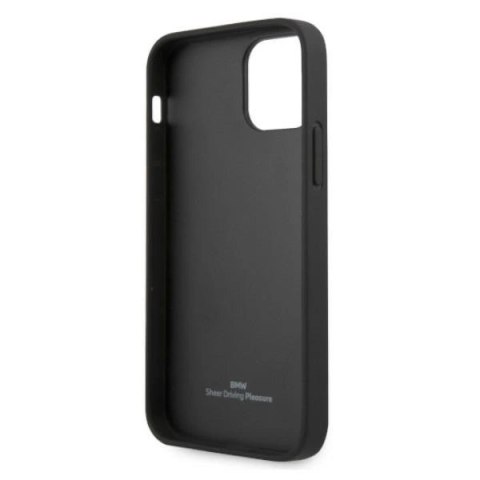 Etui BMW Leather Perforate Sides na iPhone 12 Pro Max - czarne Etui BMW Leather Perforate Sides na iPhone 12 Pro Max - czarne