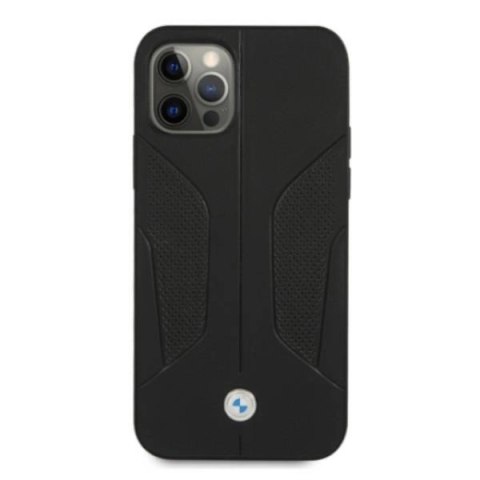 Etui BMW Leather Perforate Sides na iPhone 12 / iPhone 12 Pro - czarne Etui BMW Leather Perforate Sides na iPhone 12 / iPhone 12 Pro - czarne