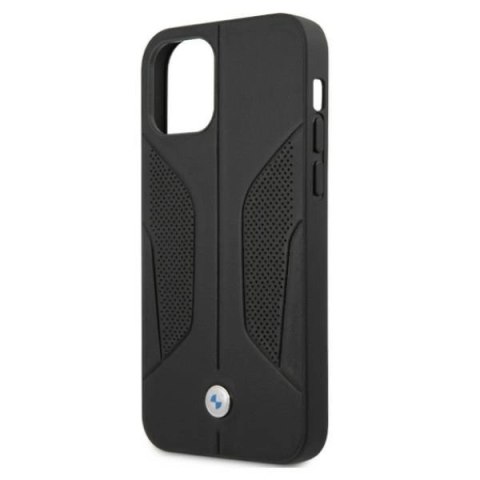 Etui BMW Leather Perforate Sides na iPhone 12 / iPhone 12 Pro - czarne Etui BMW Leather Perforate Sides na iPhone 12 / iPhone 12 Pro - czarne
