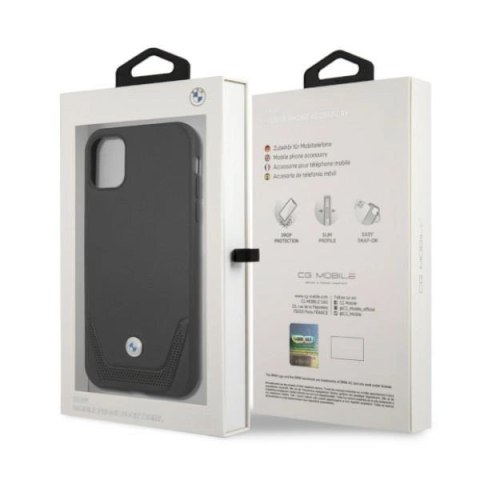 Etui BMW Leather Perforate na iPhone 11 / Xr - czarne Etui BMW Leather Perforate na iPhone 11 / Xr - czarne