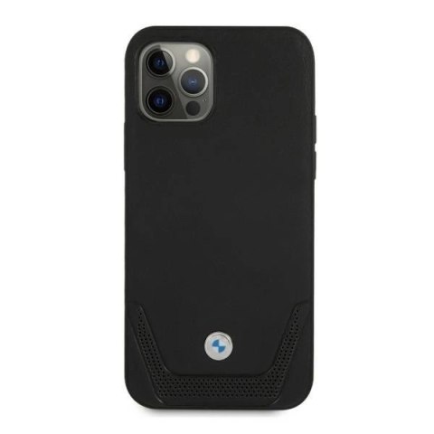Etui BMW Leather Perforate na iPhone 12 Pro Max - czarne Etui BMW Leather Perforate na iPhone 12 Pro Max - czarne